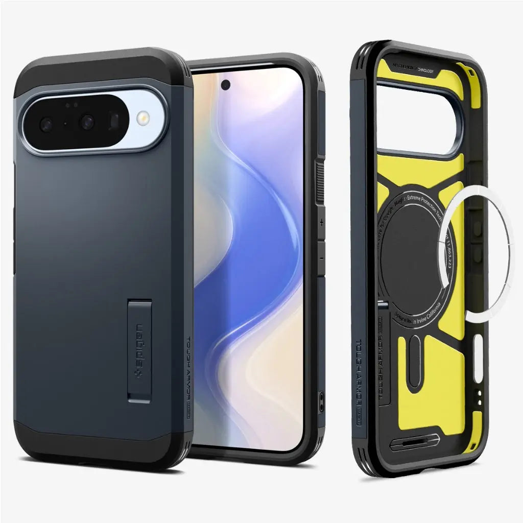Spigen Rugged Armor MagFit Case Voor Google Pixel 10 & 10 Pro – Compatibel Met MagSafe, Schokbestendig Met Carbon Design – Zwart