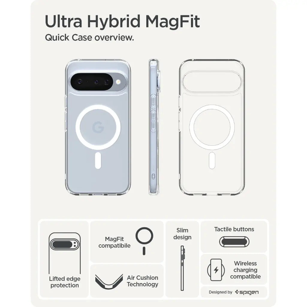 Google Pixel 10 Pro / Pixel 10 Case Ultra Hybrid MagFit Clear