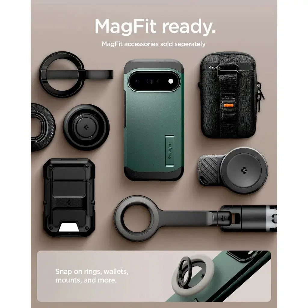 Spigen Google Pixel 11 Pro Case Tough Armor MagFit Magnetic Phone Case Kickstand Pixel 11 Pro Cover