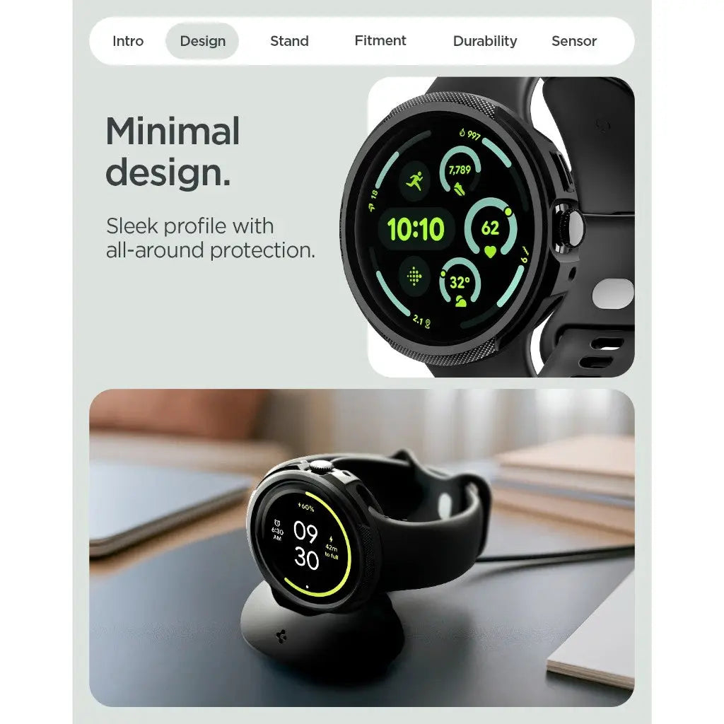 Google Pixel Watch 4 Case (45mm) Liquid Air with Charger Stand