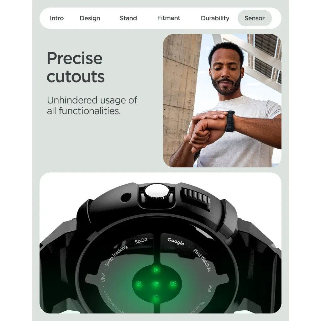 Google Pixel Watch 4 Case (45mm) Rugged Armor Pro with Charger Stand