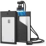 Spigen ID Badge Holder MagSlide Card Wallet Card Holder 2 Cards with Lanyard Strap Wrist Strap