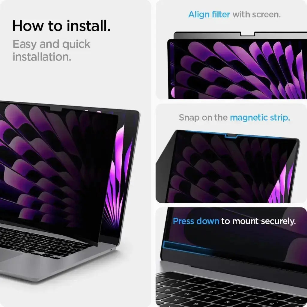 MacBook Air 15" (2025 / 2024 / 2023) Privacy Screen Protector - Spigen Singapore