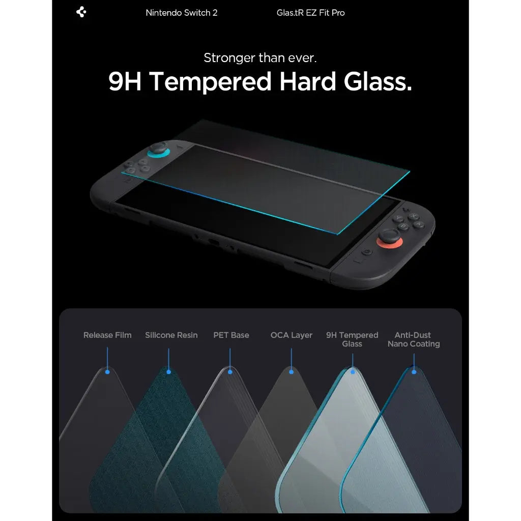 Nintendo Switch 2 Screen Protector Glas.tR EZ Fit Pro [2 Pack]