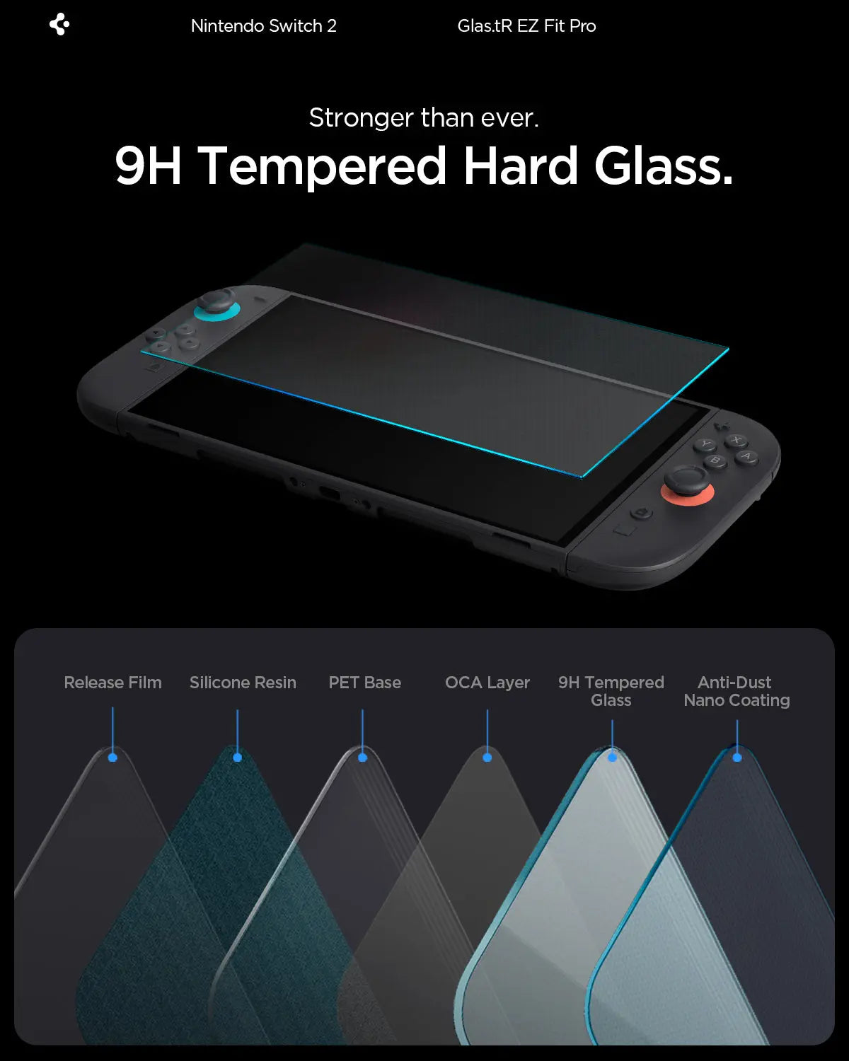 Nintendo Switch 2 Screen Protector Glas.tR EZ Fit Pro [2 Pack]