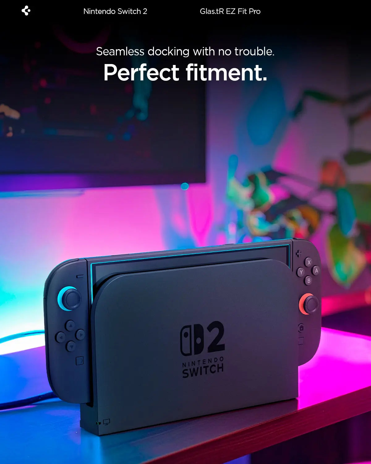 Nintendo Switch 2 Screen Protector Glas.tR EZ Fit Pro [2 Pack]