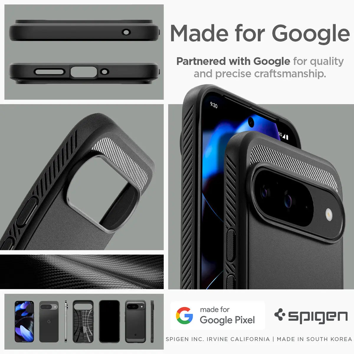 Google Pixel 9 Pro / Pixel 9 Case Rugged Armor