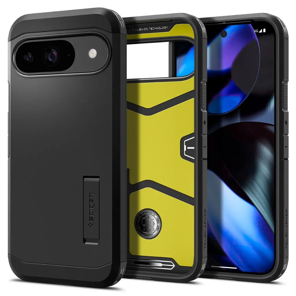 Spigen Google Pixel 9 Pro / Pixel 9 Case Tough Armor Cover Kickstand & Extreme Drop Protection Casing