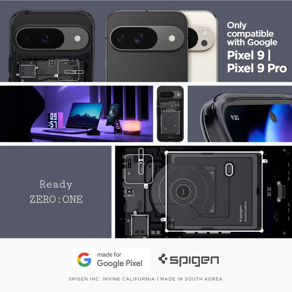 Spigen Google Pixel 9 Pro / Pixel 9 Case Ultra Hybrid Zero One Drop Protection Camera Guard Premium Google Cover