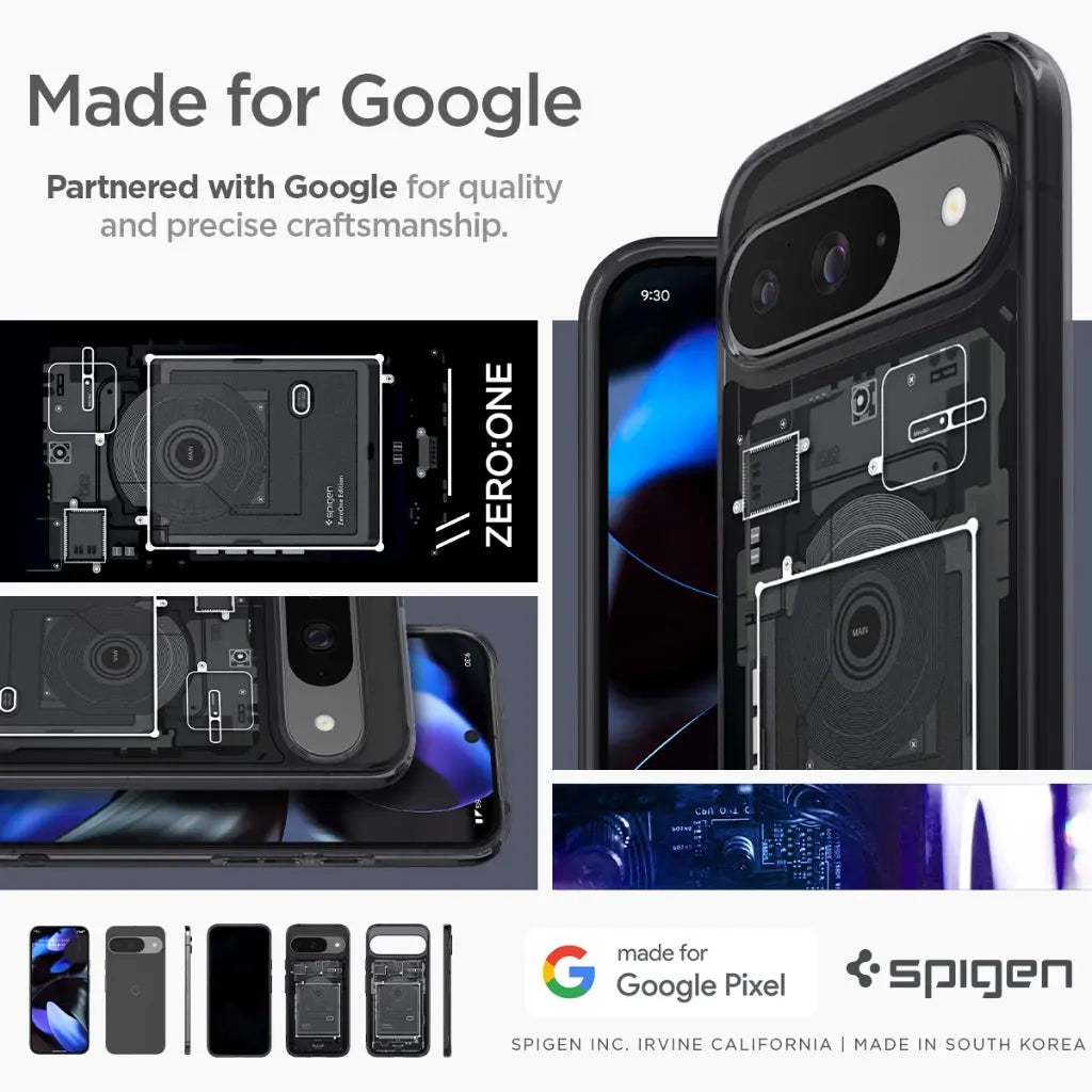 Spigen Google Pixel 9 Pro / Pixel 9 Case Ultra Hybrid Zero One Drop Protection Camera Guard Premium Google Cover