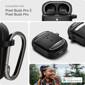 Spigen Google Pixel Buds Pro 2 / Pro Case Rugged Armor Drops Protection And Timeless Car Inspired Design Google Cover