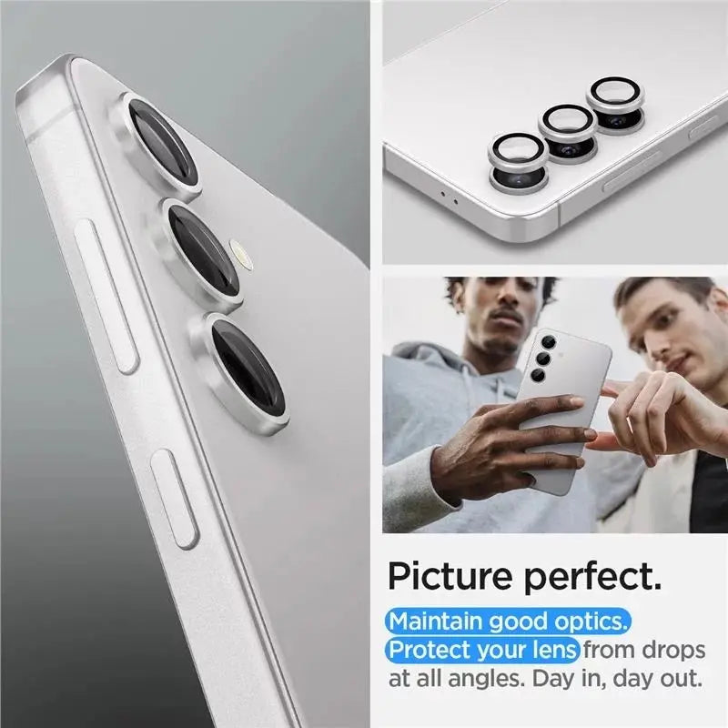 [2 Pack] Spigen Galaxy S24 FE / S24+ Camera Lens Protector EZ Fit Optik Pro Tempered Glass Samsung Lens Protector