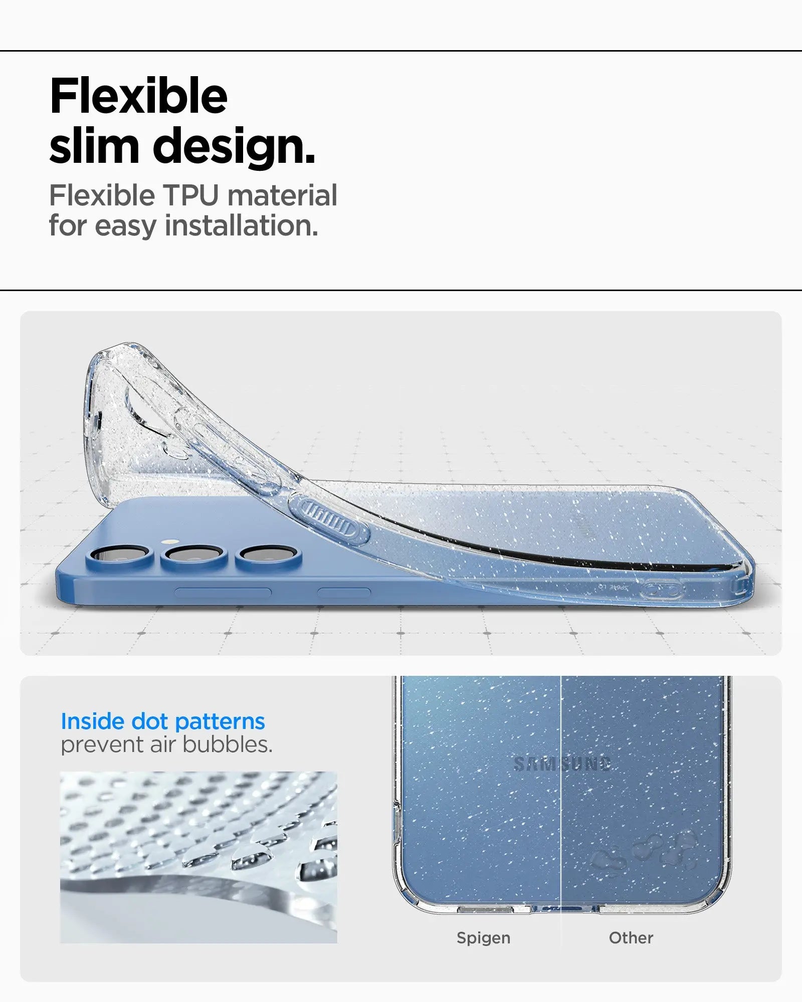 Samsung S25+ Case Liquid Crystal Glitter