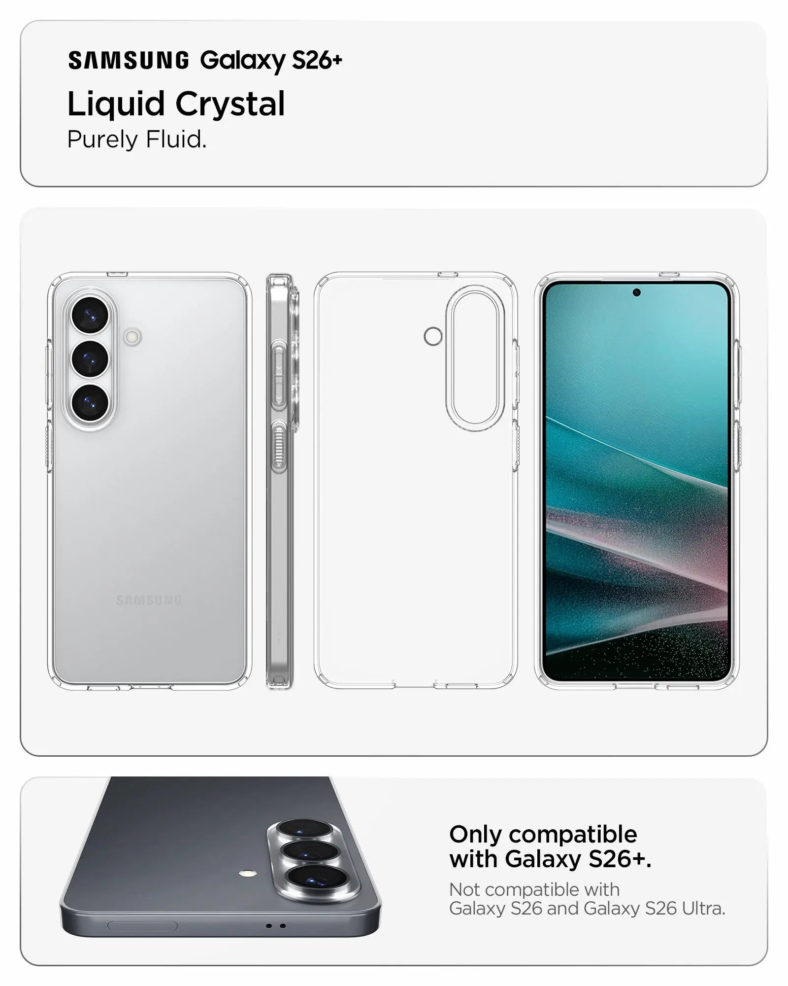 Samsung S26+ Case 6.7" Liquid Crystal