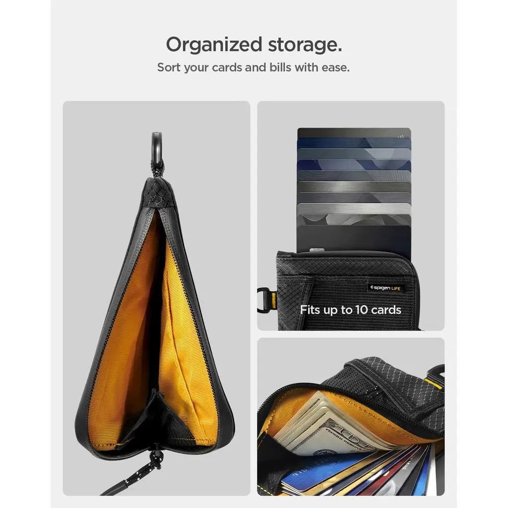 Spigen 10 Cards RFID Blocking Soft Card Holder Wallet Slim Wallet Waterproof Lightweight LF300