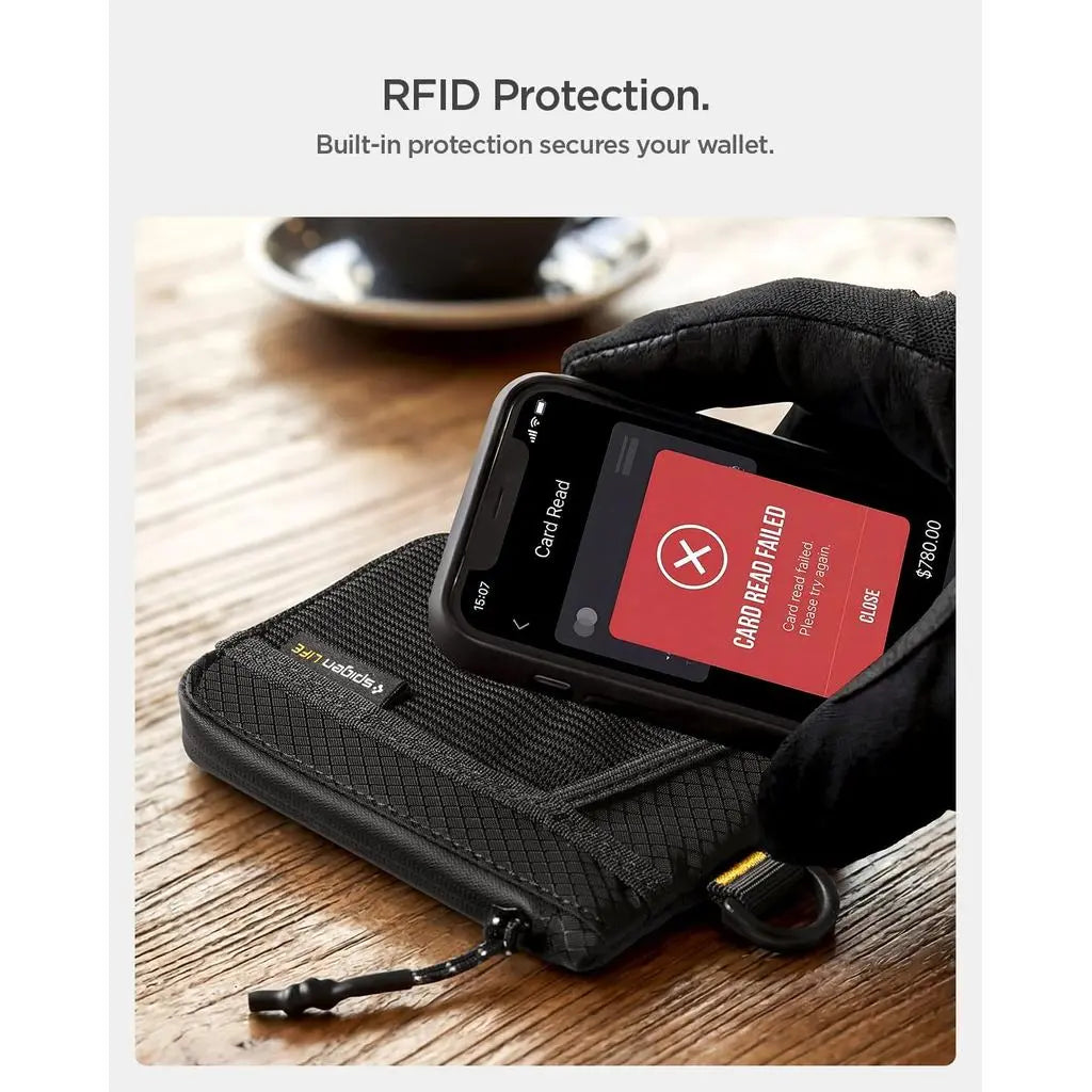 Spigen 10 Cards RFID Blocking Soft Card Holder Wallet Slim Wallet Waterproof Lightweight LF300