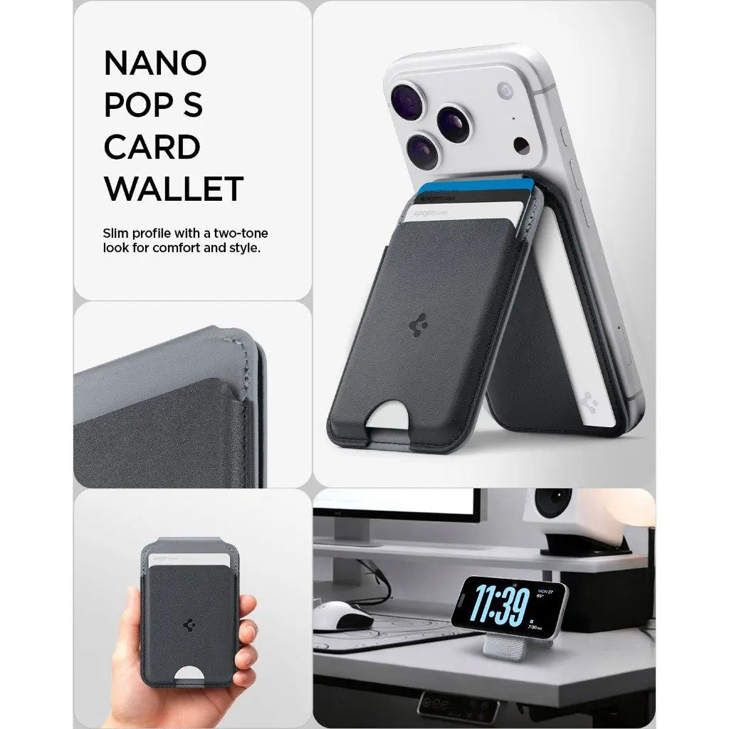Spigen 5 Cards Magnetic Card Holder Nano Pop S Phone Stand Card Wallet iPhone 17 / 16 / 15 / 14 / 13 / 12