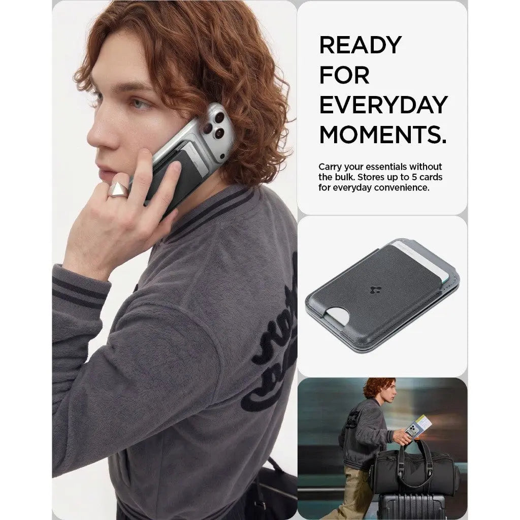 Spigen 5 Cards Magnetic Card Holder Nano Pop S Phone Stand Card Wallet iPhone 17 / 16 / 15 / 14 / 13 / 12