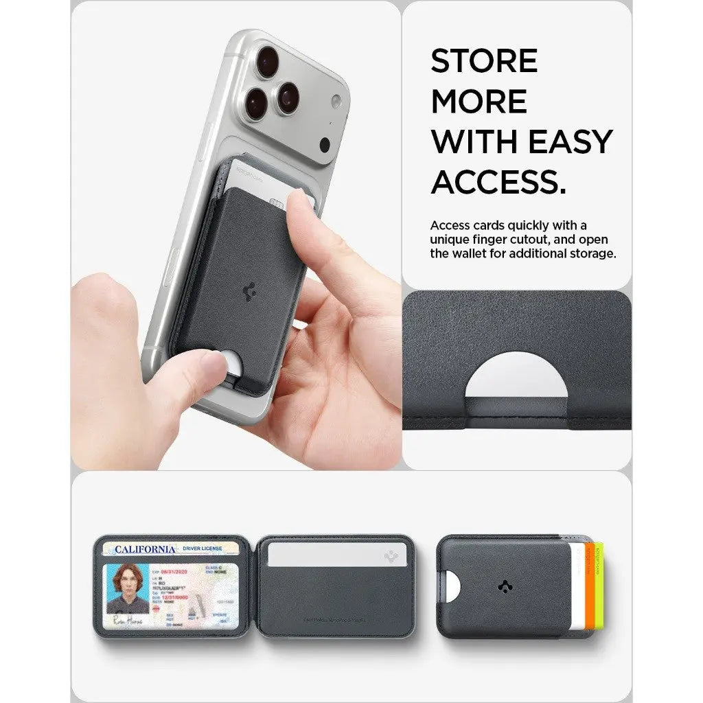 Spigen 5 Cards Magnetic Card Holder Nano Pop S Phone Stand Card Wallet iPhone 17 / 16 / 15 / 14 / 13 / 12