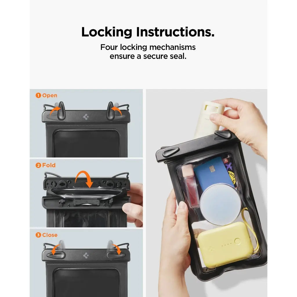 Spigen A603 Dual Pocket Waterproof Phone Case Waterproof Phone Pouch Waterproof Pouch Waterproof Handphone Pouch
