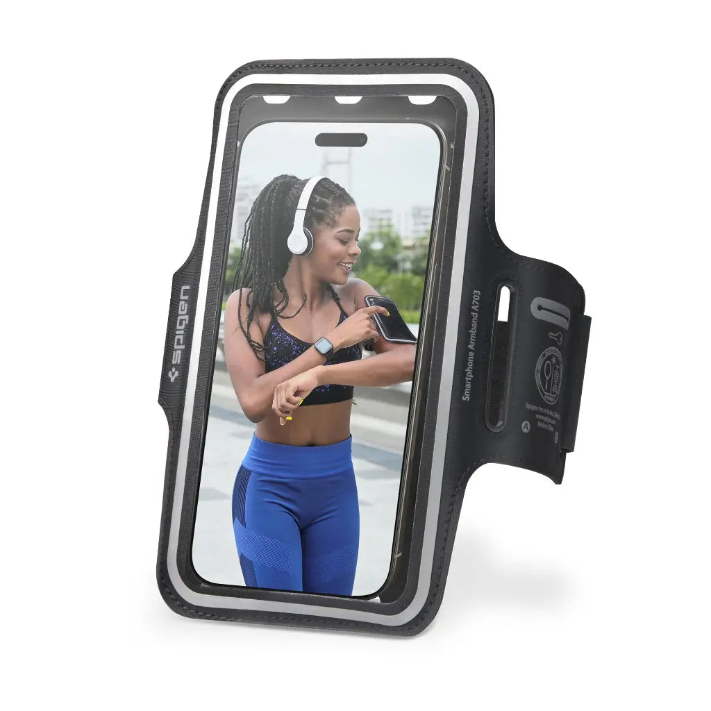 Spigen A703 Dynamic Shield Running Armband Waterproof Pouch Wrist Band Sweatproof Running Phone Holder Phone Armband