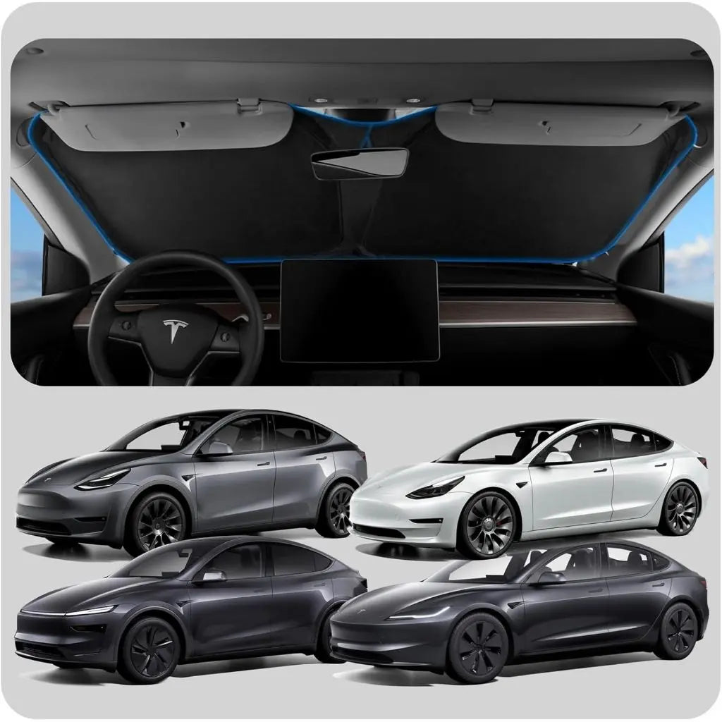 Spigen  All Tesla Model Y & 3 Front Windshield Sunshade Tesla Accessories TO260 Car Accessories