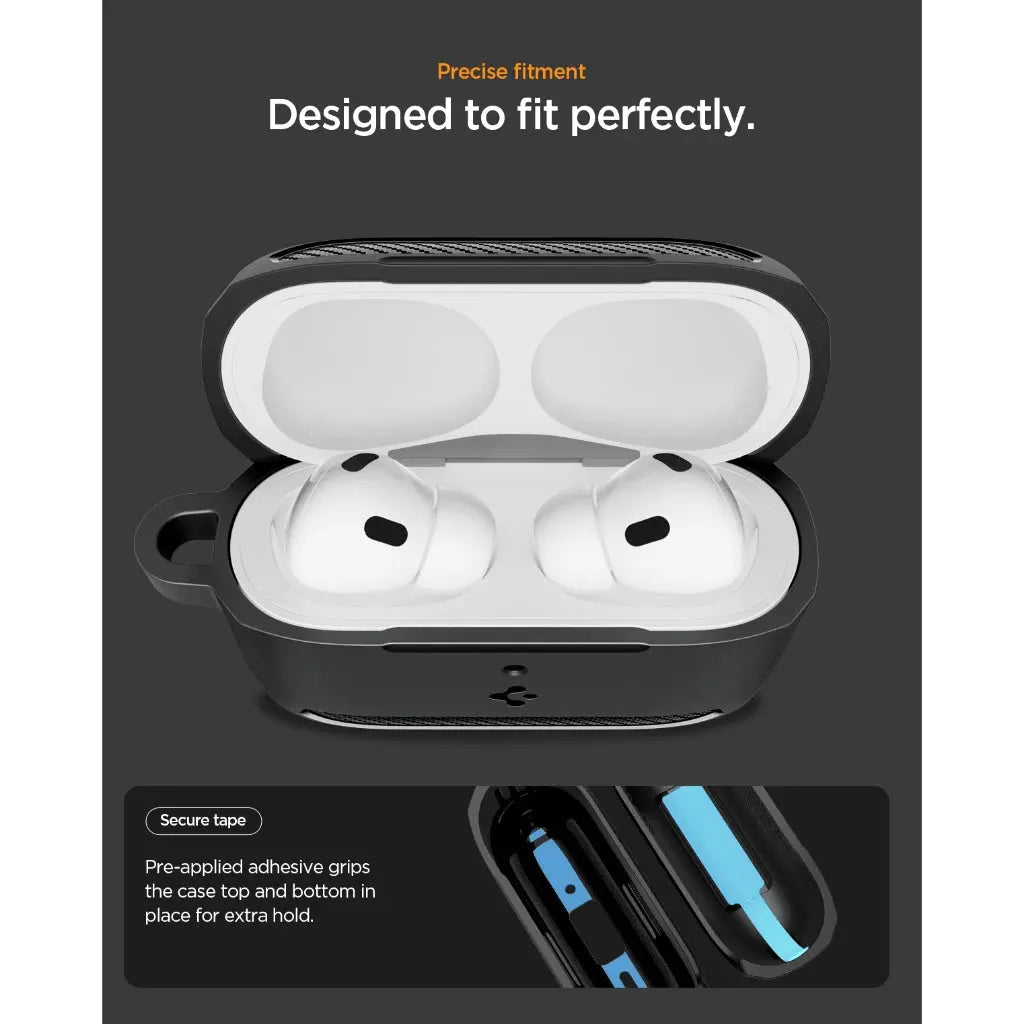 Spigen Apple AirPods Pro 3 Case (2025) Rugged Armor AirPods Pro 3 Cover Wireless Earbuds AirPods Pro 3 Casing
