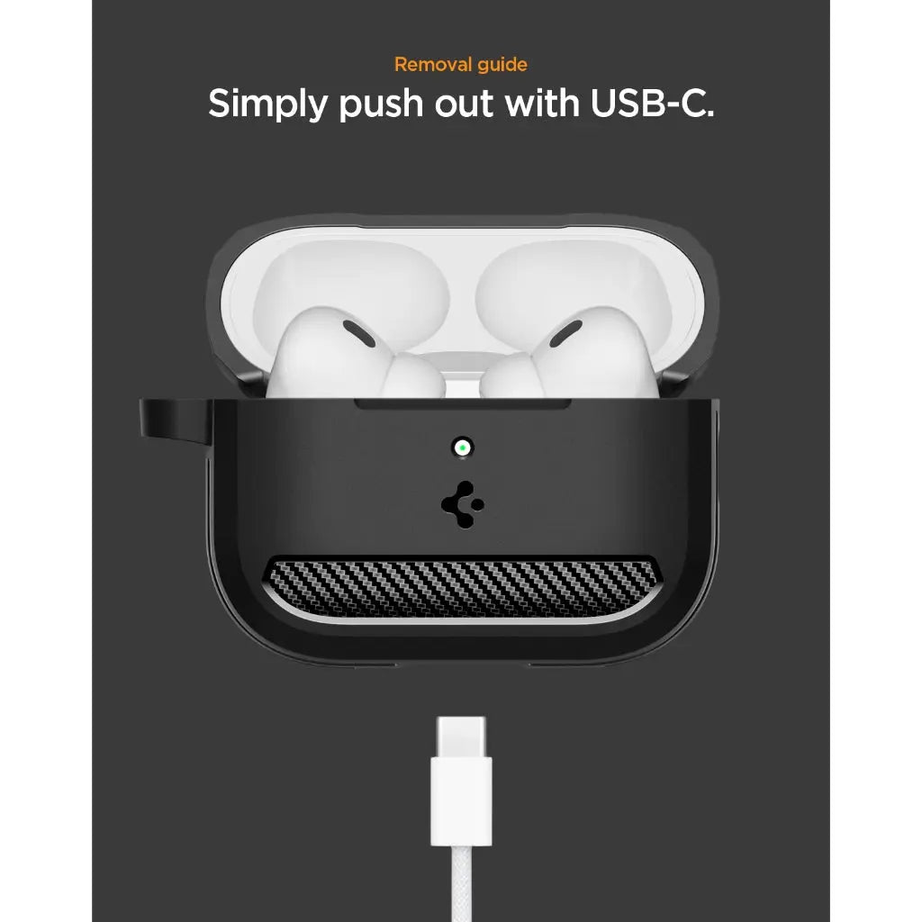 Spigen Apple AirPods Pro 3 Case (2025) Rugged Armor AirPods Pro 3 Cover Wireless Earbuds AirPods Pro 3 Casing