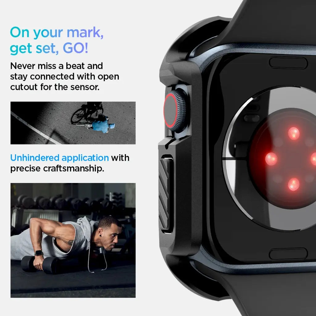 Spigen Apple Watch Case Series 10 (46mm) Tough Armor With Tempered Glass Apple Watch Cover Casing Apple Watch 10 Case