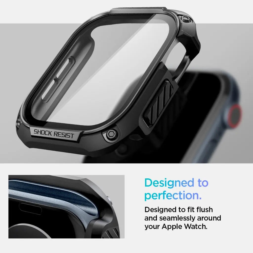 Spigen Apple Watch Case Series 10 (46mm) Tough Armor With Tempered Glass Apple Watch Cover Casing Apple Watch 10 Case