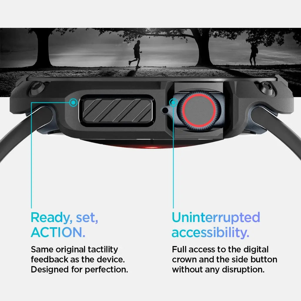 Spigen Apple Watch Case Series 10 (46mm) Tough Armor With Tempered Glass Apple Watch Cover Casing Apple Watch 10 Case