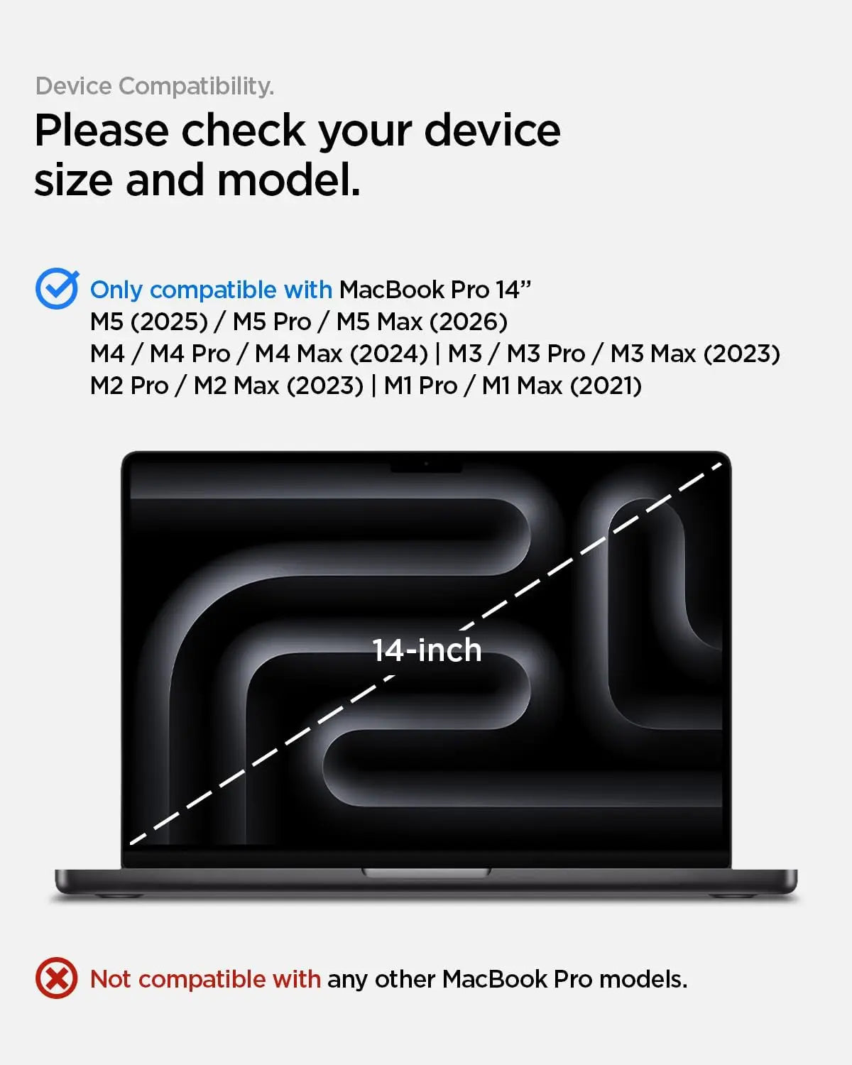 Spigen Case Thin Fit For Macbook Pro 14 inch case M5/M4/M3/M2/M1 (2026 / 2024 / 2023 / 2021)