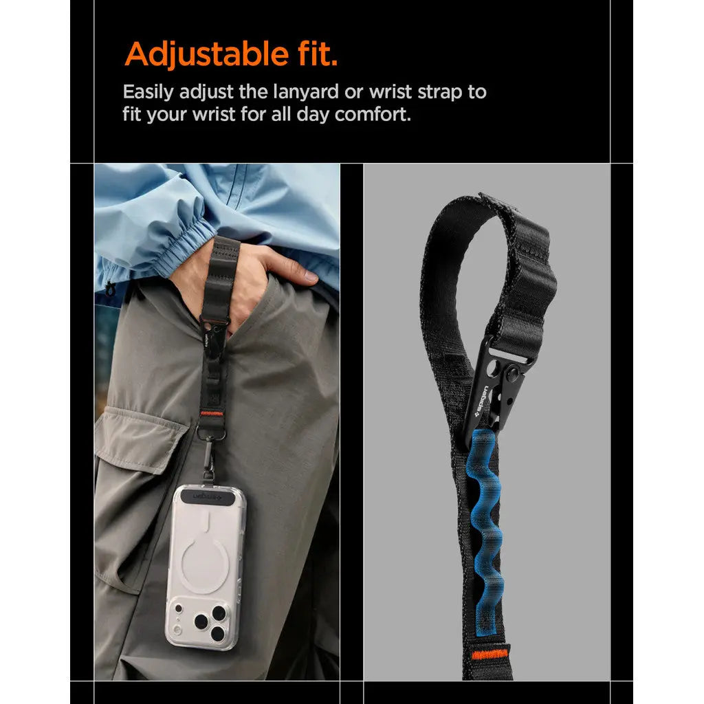 Spigen Crossbody Phone Strap Phone Lanyard Neck Strap Lanyard Strap Adjustable Wrist Strap DA30M