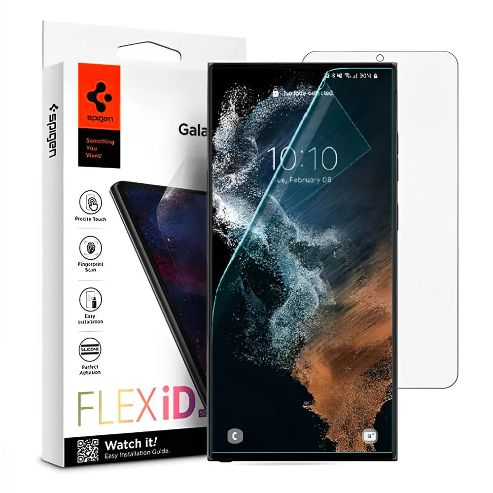 Spigen Galaxy S23 Ultra Screen Protector FlexiD Solid [1 Pack] Samsung S23 Ultra Front Flexible Film Scratch Protection