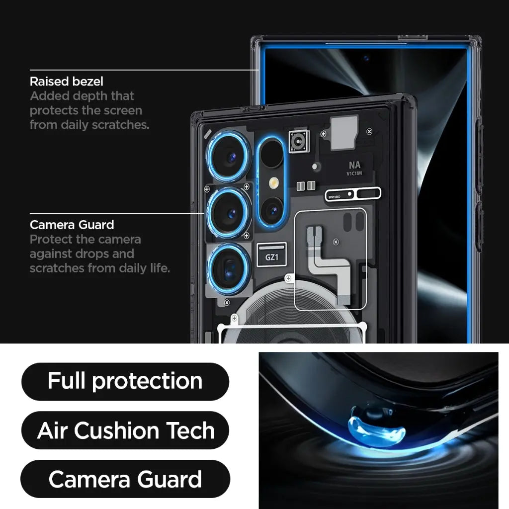 Spigen Galaxy S24 Ultra Case 6.8" Zero One OneTap Metal Ring Magnetic Case Samsung S24 Ultra Cover
