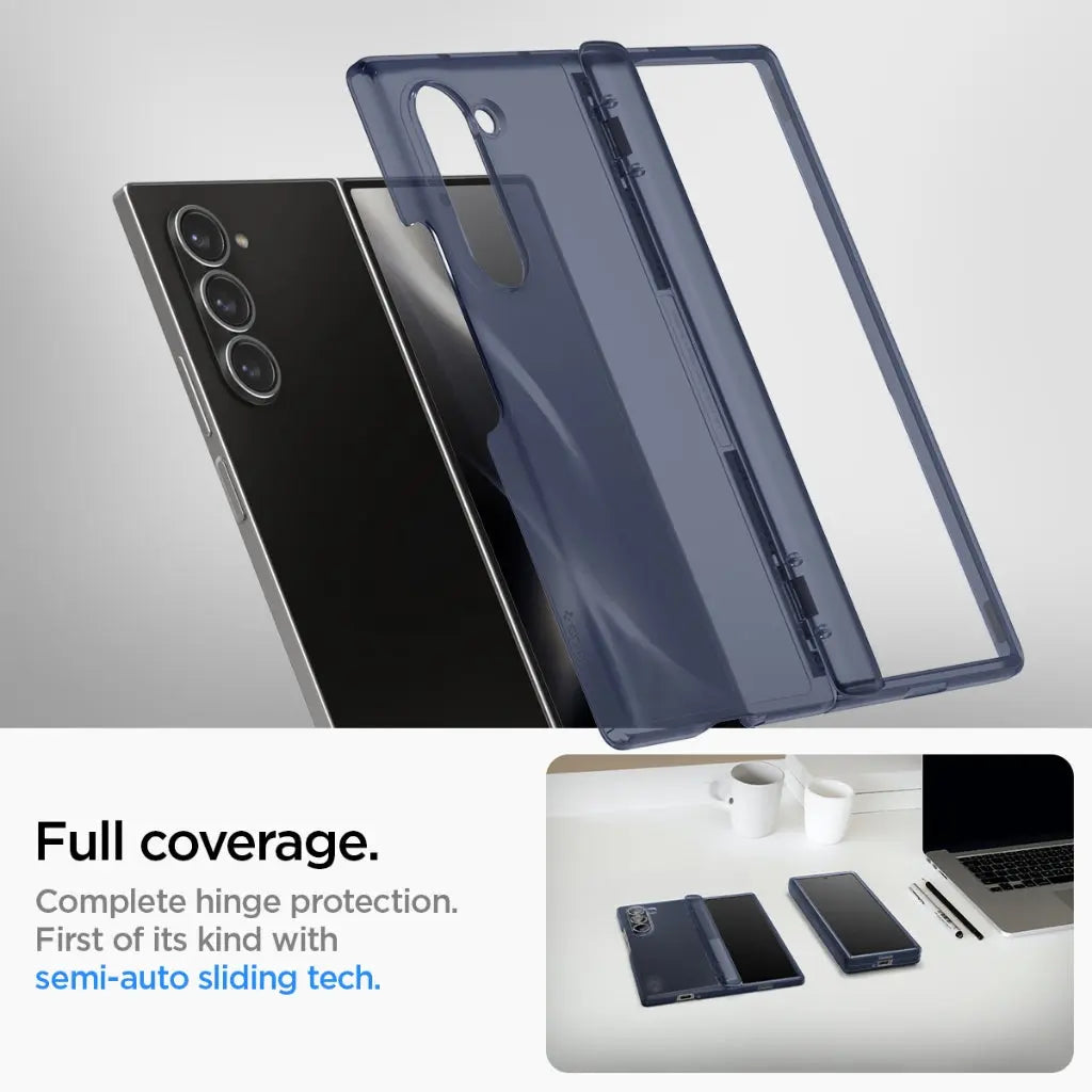 Spigen Galaxy Z Fold 6 Case Cover Ultra Hybrid Pro Frost Back Matte Drop Protection Semi-Transparent Samsung Cover