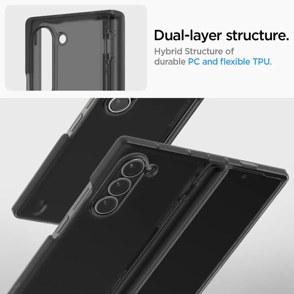 Spigen Galaxy Z Fold 6 Case Cover Ultra Hybrid Pro Frost Back Matte Drop Protection Semi-Transparent Samsung Cover