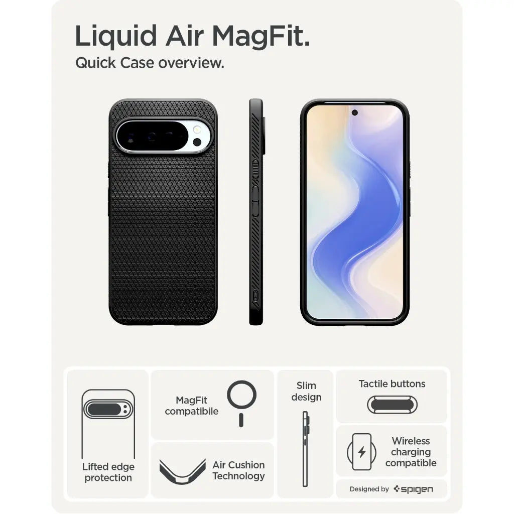Spigen Google Pixel 10 Pro XL Case Liquid Air MagFit Magnetic Phone Case Slim Flexible Case Google Pixel 10 Pro XL Cover