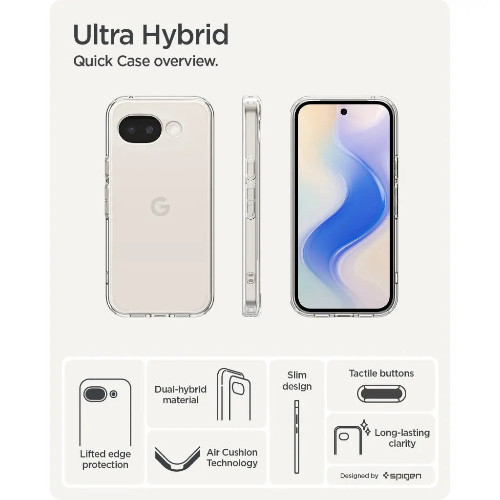Spigen Google Pixel 10a Case Ultra Hybrid Clear Case Air Cushion Protection Pixel 10a Spigen Case