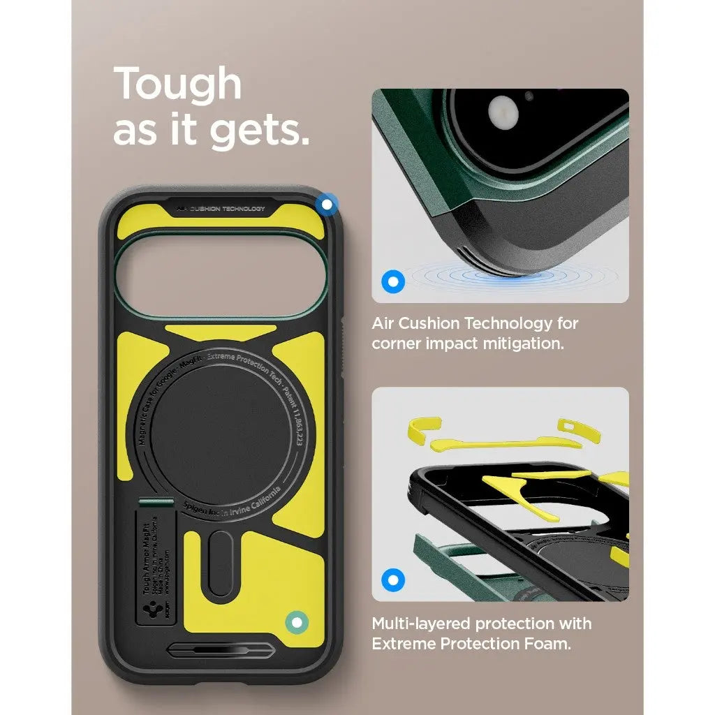 Spigen Google Pixel 11 Pro Case Tough Armor MagFit Magnetic Phone Case Kickstand Pixel 11 Pro Cover