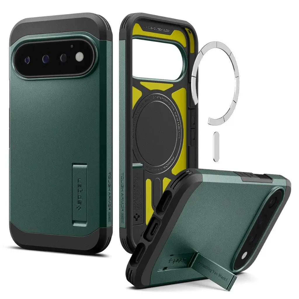 Spigen Google Pixel 11 Pro Case Tough Armor MagFit Magnetic Phone Case Kickstand Pixel 11 Pro Cover