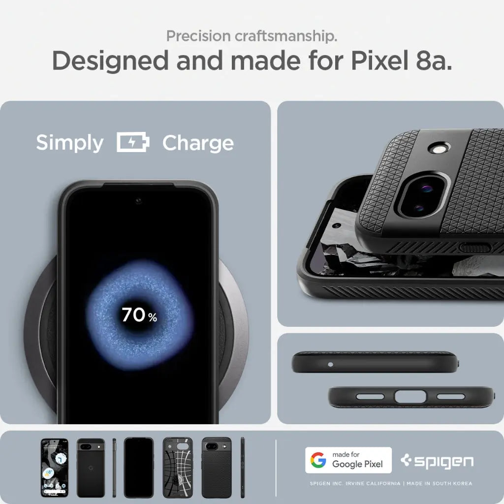 Spigen Google Pixel 8a Case Liquid Air Google Pixel 8a Cover Drop Protection and Slim Durable Flexible Casing