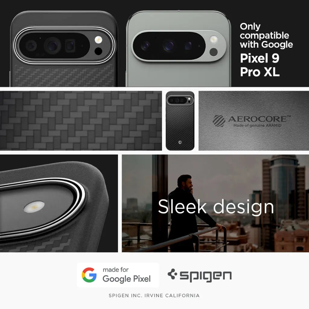 Spigen Google Pixel 9 Pro XL Case Enzo Aramid Google Pixel 9 Pro XL Casing Slim Premium Ultimate Protection Cover