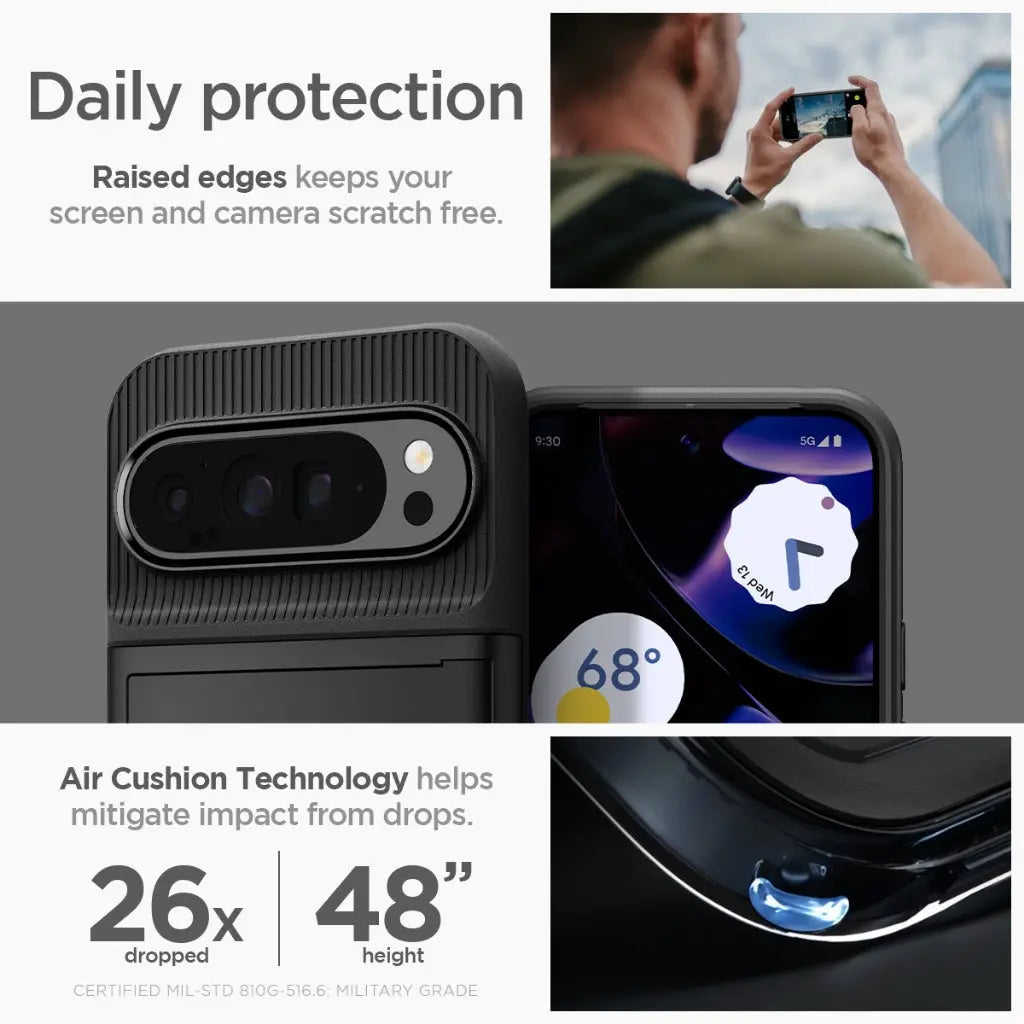 Spigen Google Pixel 9 Pro XL Case Slim Armor CS Dual Layer Wallet Design & Card Slot Holder Google Pixel Cover