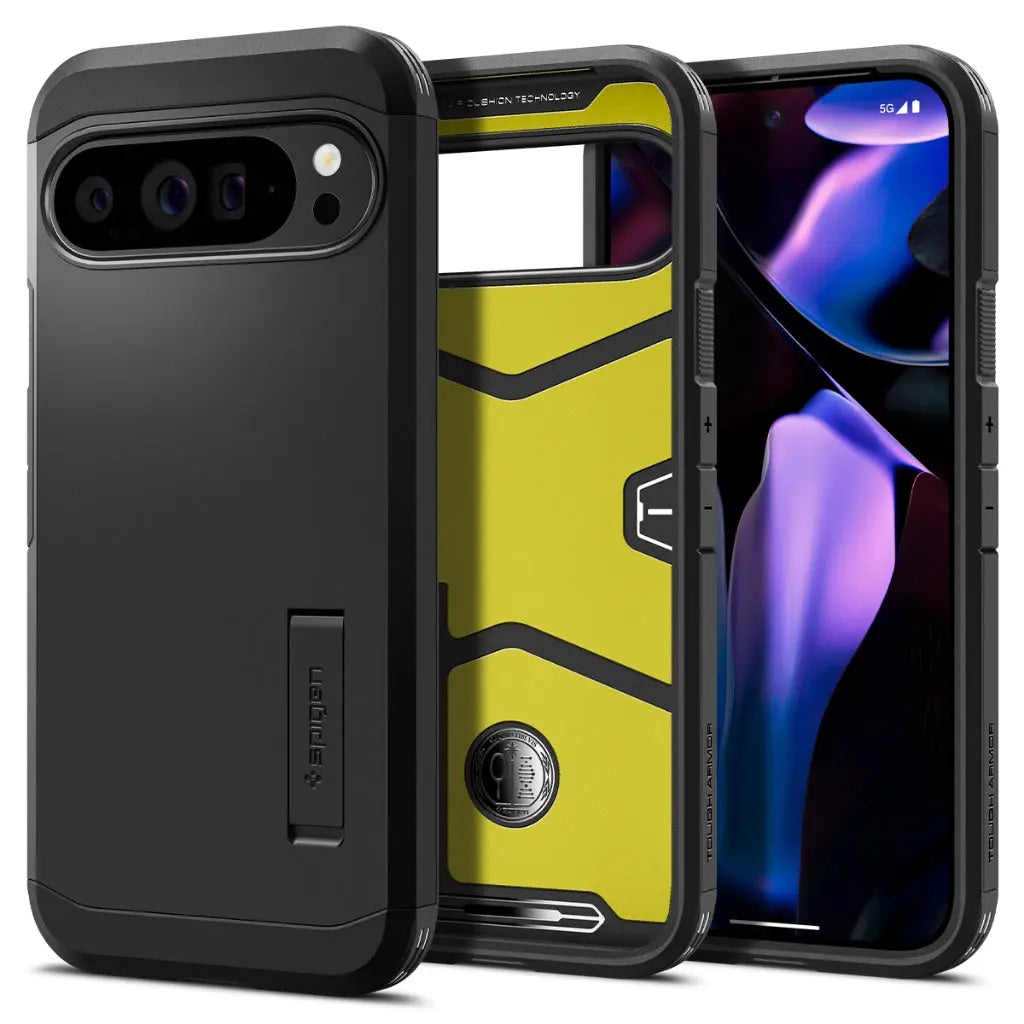 Spigen Google Pixel 9 Pro XL Case Tough Armor Google Pixel 9 Pro XL Cover Kickstand & Extreme Drop Protection