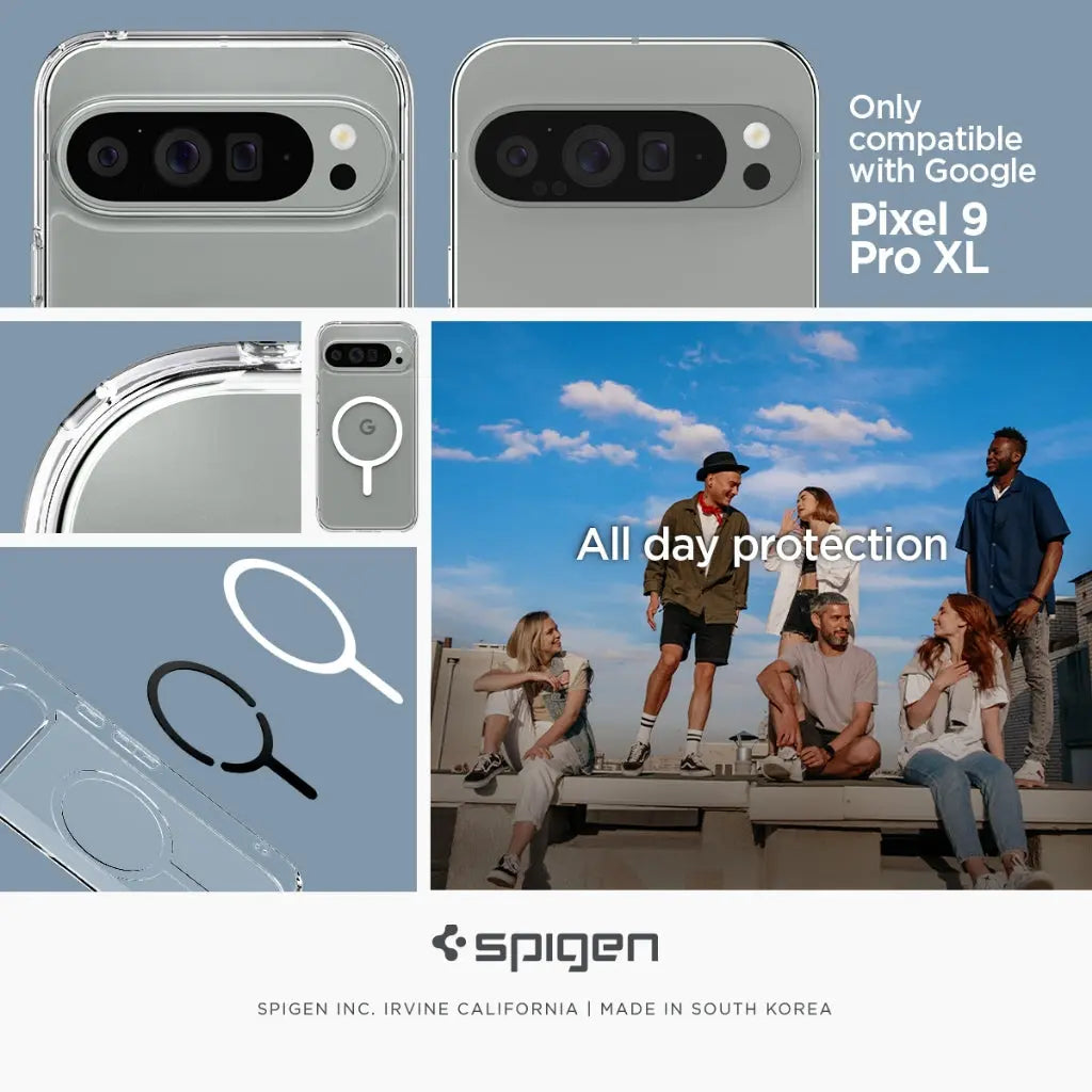 Spigen Google Pixel 9 Pro XL Case Ultra Hybrid OneTap Metal Ring Magnetic Phone Case Charging Compatible Magnetic Casing