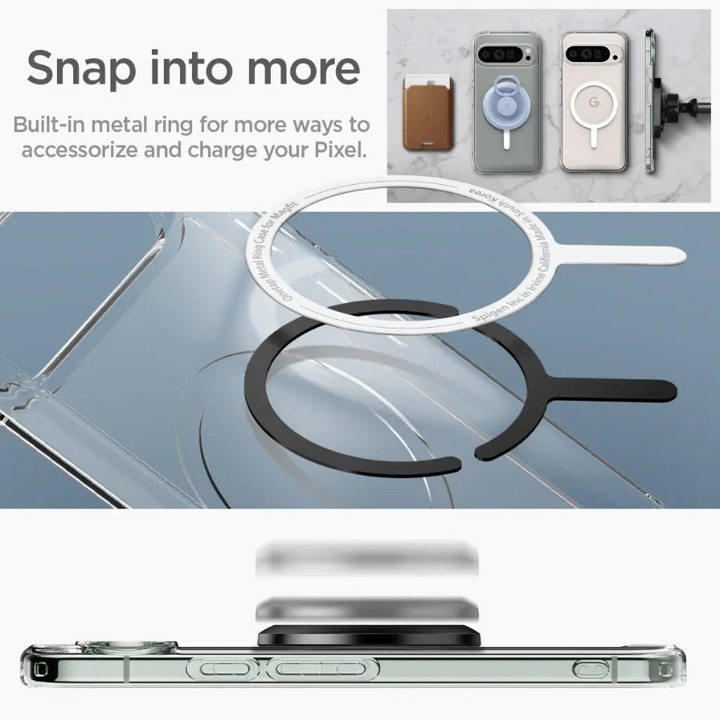 Spigen Google Pixel 9 Pro XL Case Ultra Hybrid OneTap Metal Ring Magnetic Phone Case Charging Compatible Magnetic Casing