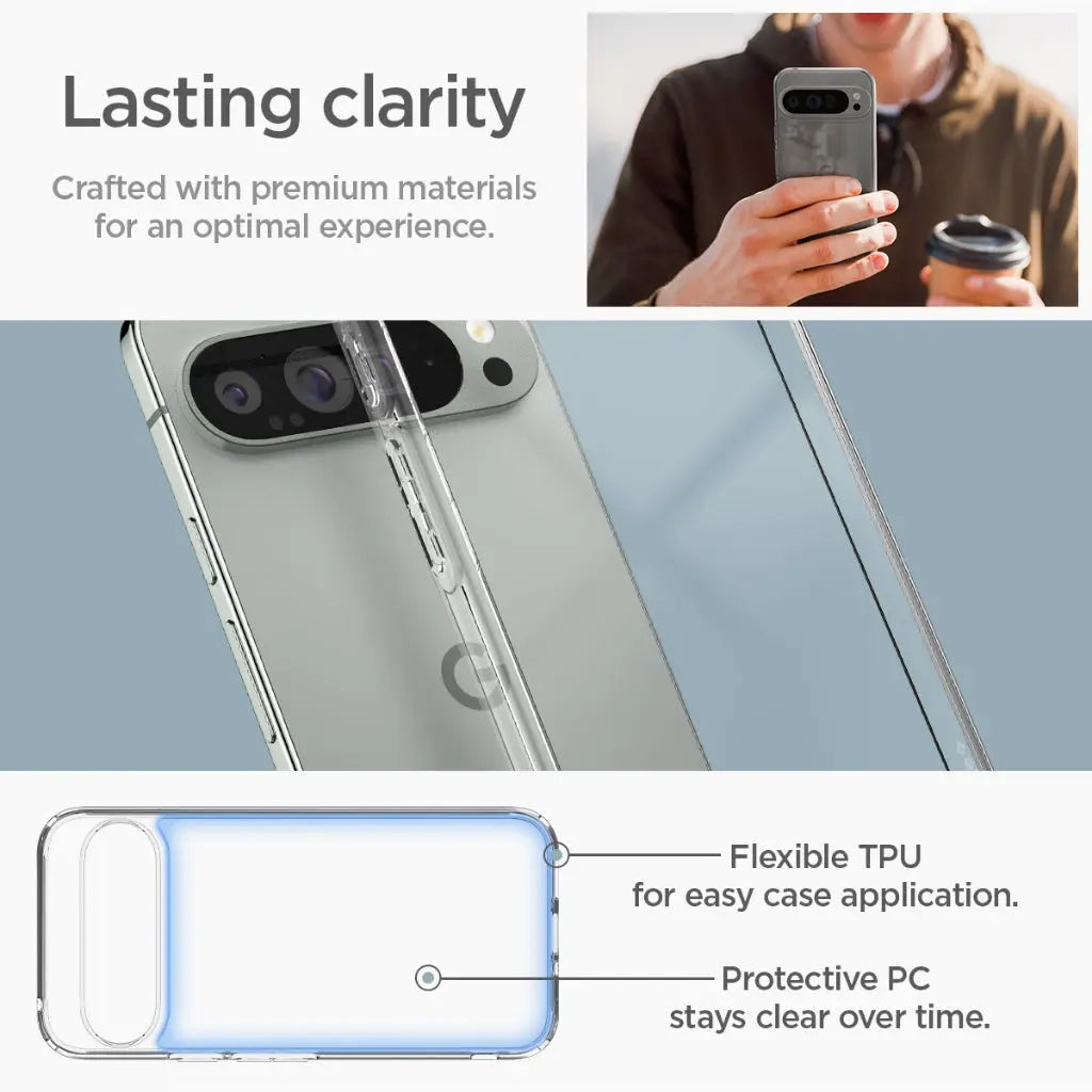 Spigen Google Pixel 9 Pro XL Case Ultra Hybrid Transparent Casing Air Cushion Technology Protection Slim Clear Cover