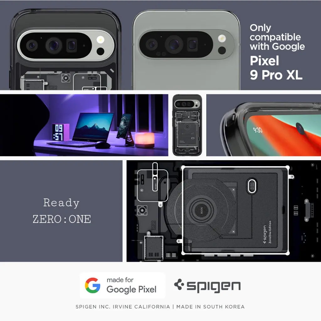 Spigen Google Pixel 9 Pro XL Case Ultra Hybrid Zero One Air Cushion Technology Drop Protection Camera Guard Google Cover