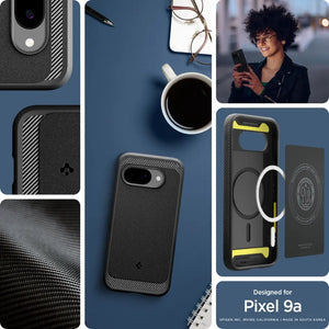 Spigen Google Pixel 9a Case Rugged Armor MagFit Magnetic Phone Case MagSafe Case Protective Google Pixel 9a Cover